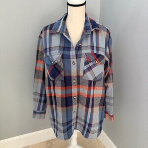 Natural Reflections Blue and Red Plaid Shirt